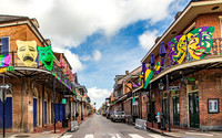 Louisiana - My first time to this colorful city!  In the morning the day after Fat Tuesday!  I loved the architecture, the music and the fun colors.