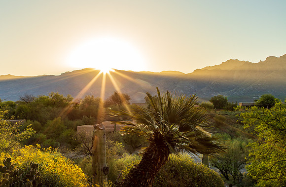 Arizona sunrise over Catalina mountains-9403